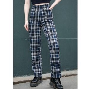 JOHN GALT-Brandy Melville Blue Plaid Pants
